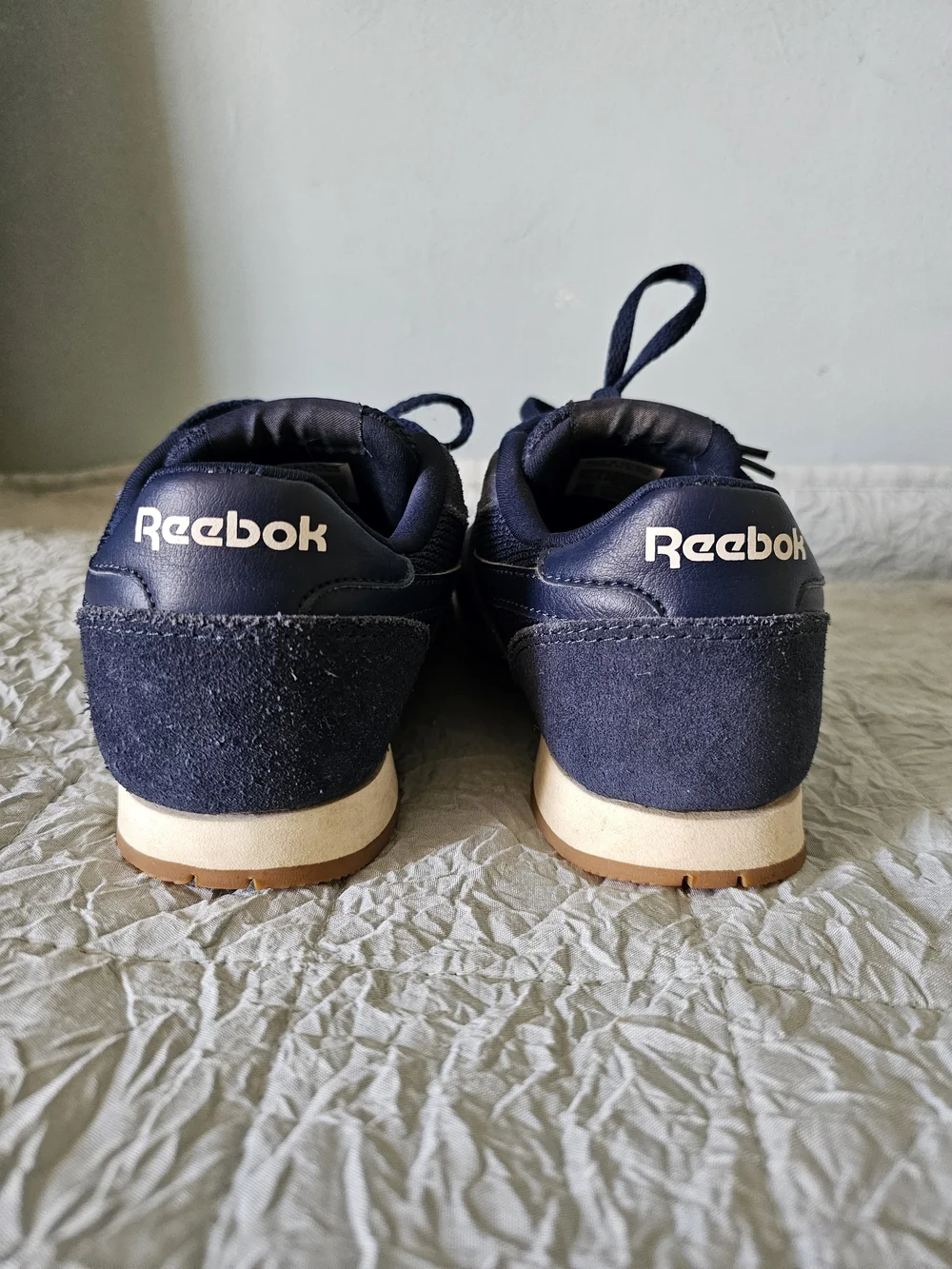 Reebok Classic Leather Women's Navy Sneakers with Gum Outsole